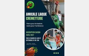 Inscriptions Saison 2026 - 2027